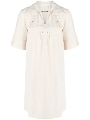 Платье мини с вышивкой