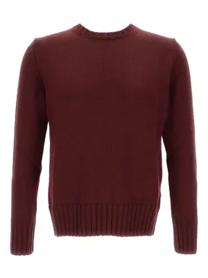 Рифлёный свитер с круглым вырезом