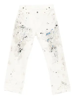 Джинсы с эффектом разбрызганной краски