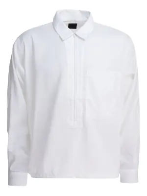 Рубашка с воротником на молнии и карманами