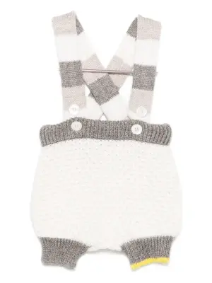 Ромпер с подтяжками в полоску