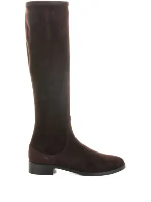 Замшевые сапоги до колена