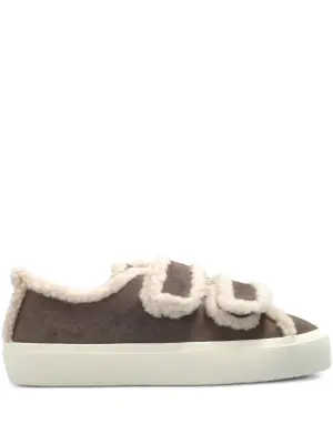 Кроссовки на липучках с отделкой из овчины