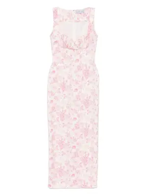 Платье макси с принтом