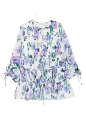 Платье миди с принтом