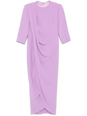 Платье макси с драпировкой