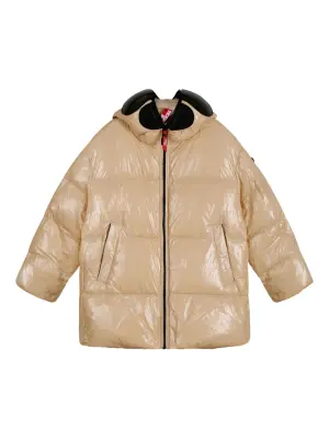 Пуховик с линзами на капюшоне