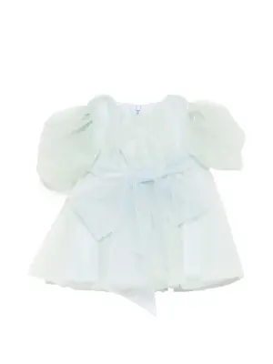 Комплект из платья с бантом и рукавами-фонариками