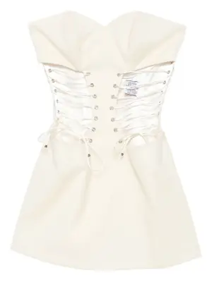 Платье мини со шнуровкой