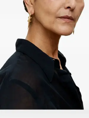 Серьга "Аллигатор" из 18-каратного золота с цаворитами