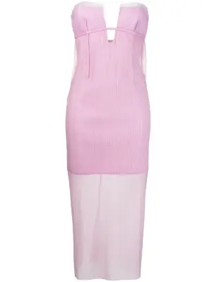 Шелковое платье без бретелей