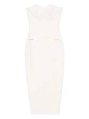 Платье миди без бретелей