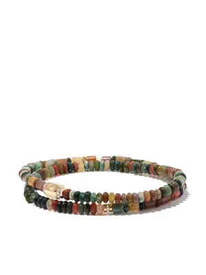 Браслет из желтого золота с бусинами