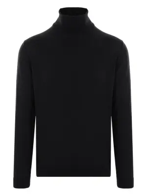 свитер из шерсти мериноса с высоким воротником