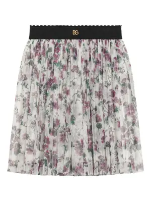 Юбка из тюля с цветочным принтом