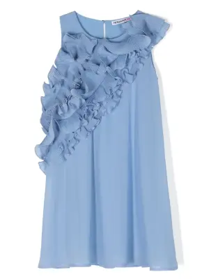 Креповое платье с оборками