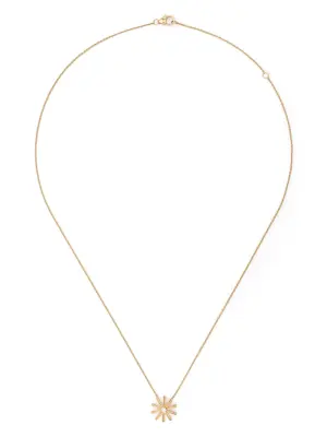 Колье Tiny Sunflower из желтого золота с бриллиантами