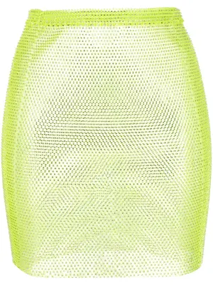 Юбка мини со стразами