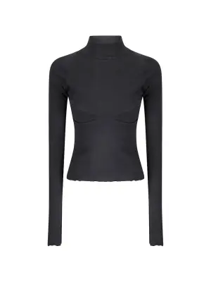 Топ с высоким воротником