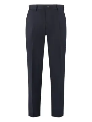 брюки строгого кроя со складками