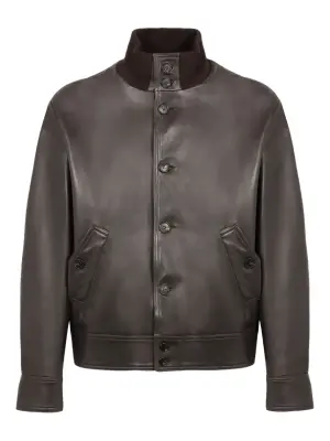 Куртка с воротником в рубчик