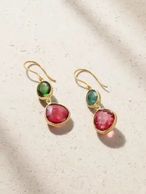 Серьги Iris из турмалина в оправе из 18-каратного золота