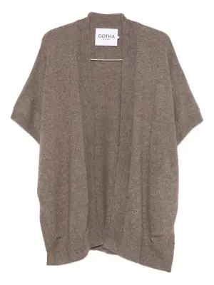 Кардиган с короткими рукавами и открытой передней частью