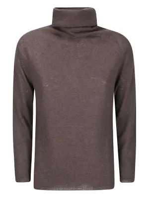 Кашемировый свитер с воротником-гольф