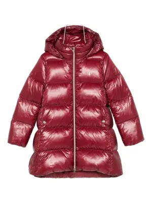 Стеганое пальто с капюшоном
