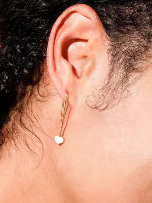 Серьги с подвесками в виде сердца