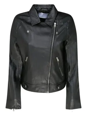 кожаная куртка на молнии