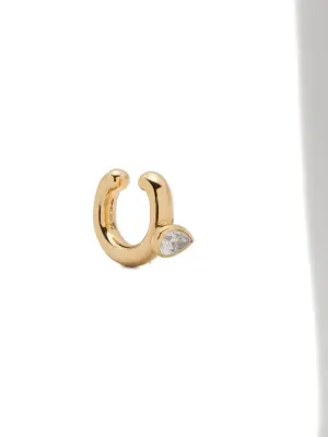 Кафф для уха Steam из жёлтого золота 750 пробы с бриллиантами