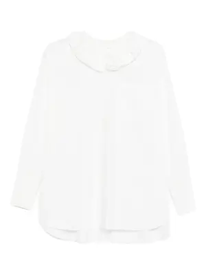 Рубашка с оборчатым воротником