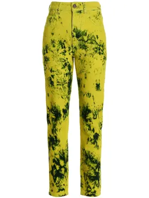 Джинсы с принтом тай-дай