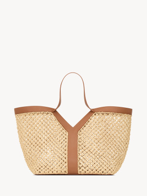 Сумка-тоут Y из рафии