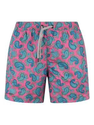 Paisley-print swim shorts
