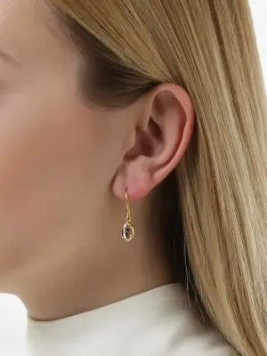 Серьги Herkimer из желтого золота с бриллиантами