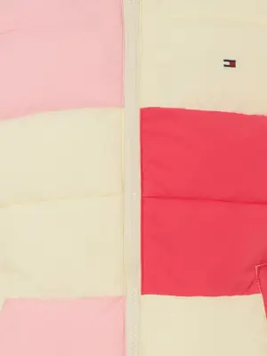 Стеганый жилет в стиле колор-блок