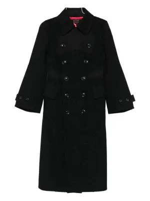 Двубортное пальто с панелями