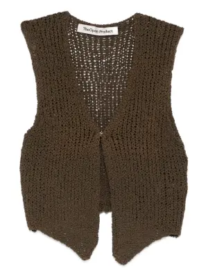 Трикотажный жилет с V-образным вырезом