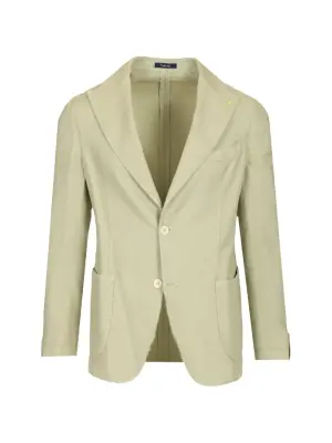 Однобортный блейзер с накладными карманами
