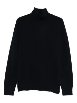 Кашемировый свитер с воротником-гольф