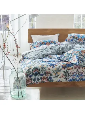 Пододеяльник из хлопковой перкали с принтом, IKEBANA DAMASK