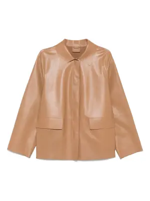 Кожаная куртка на молнии