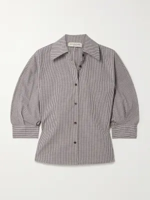 Укороченная рубашка Colette из хлопкового поплина в клетку гингем