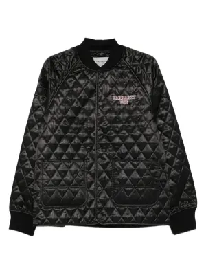 Стеганая атласная куртка