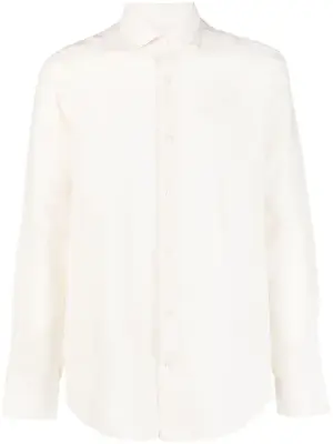 Льняная рубашка с длинными рукавами