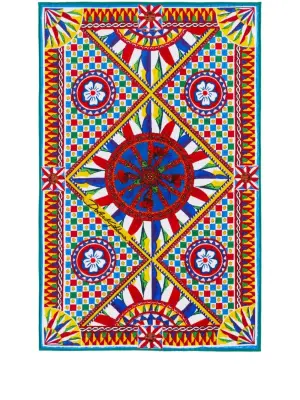 Махровый коврик для ванной с графичным принтом