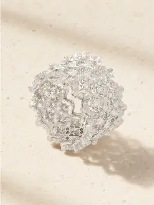 Кольцо с бриллиантами Rombi Eternelle из 18-каратного белого золота