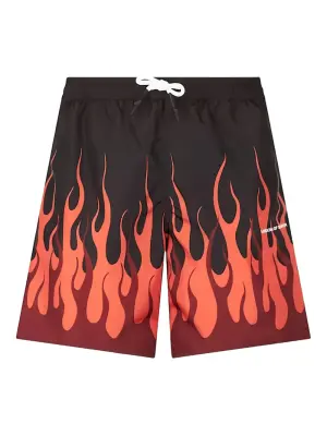 Плавательные шорты с принтом "пламя"